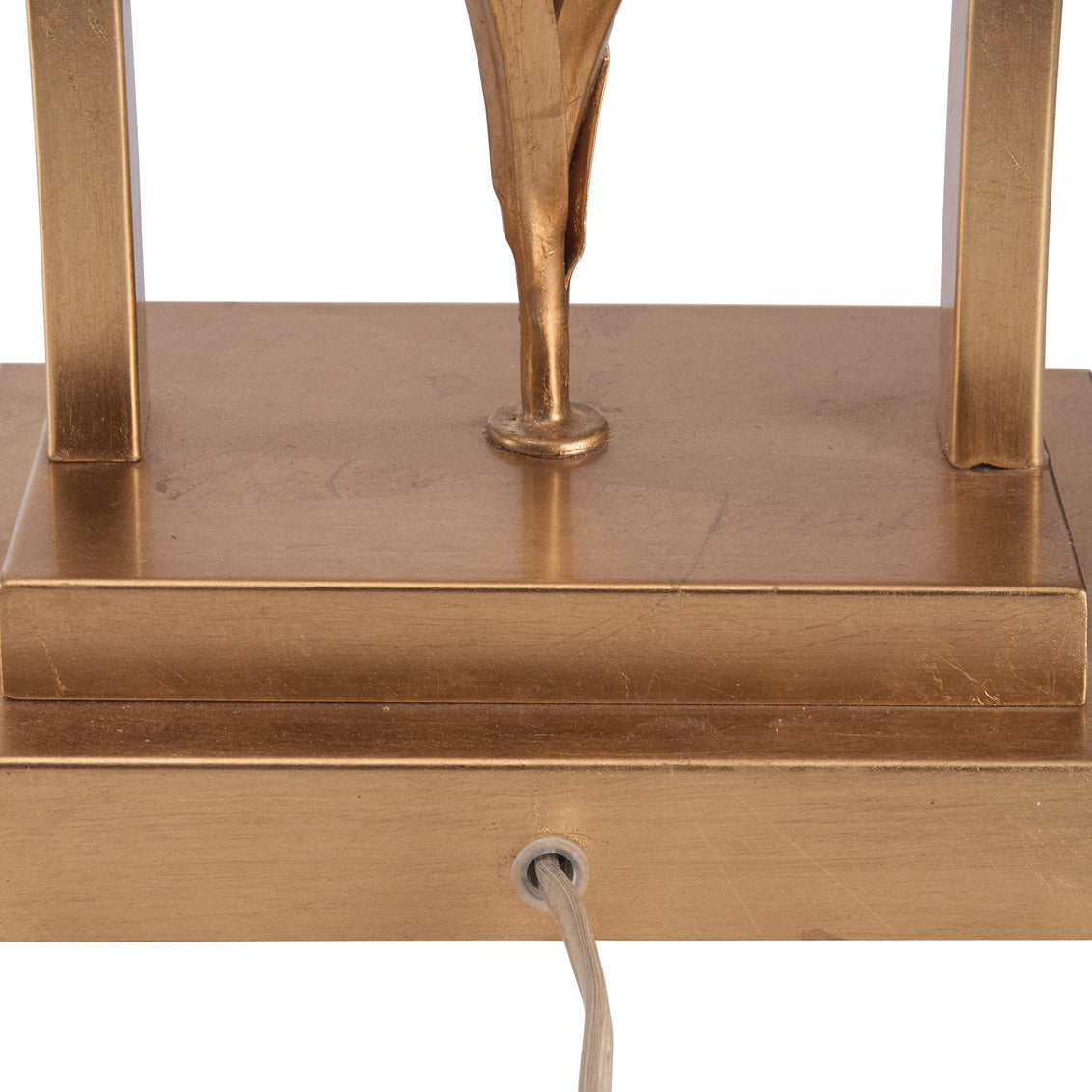 Cain Orchid Metal Golden Table Lamp