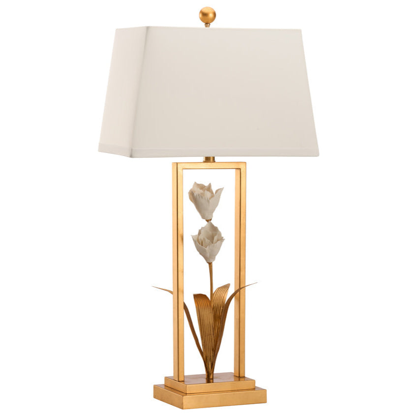 Cain Tulip Metal Golden Table Lamp