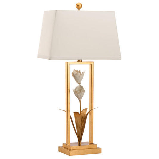 Cain Tulip Metal Golden Table Lamp