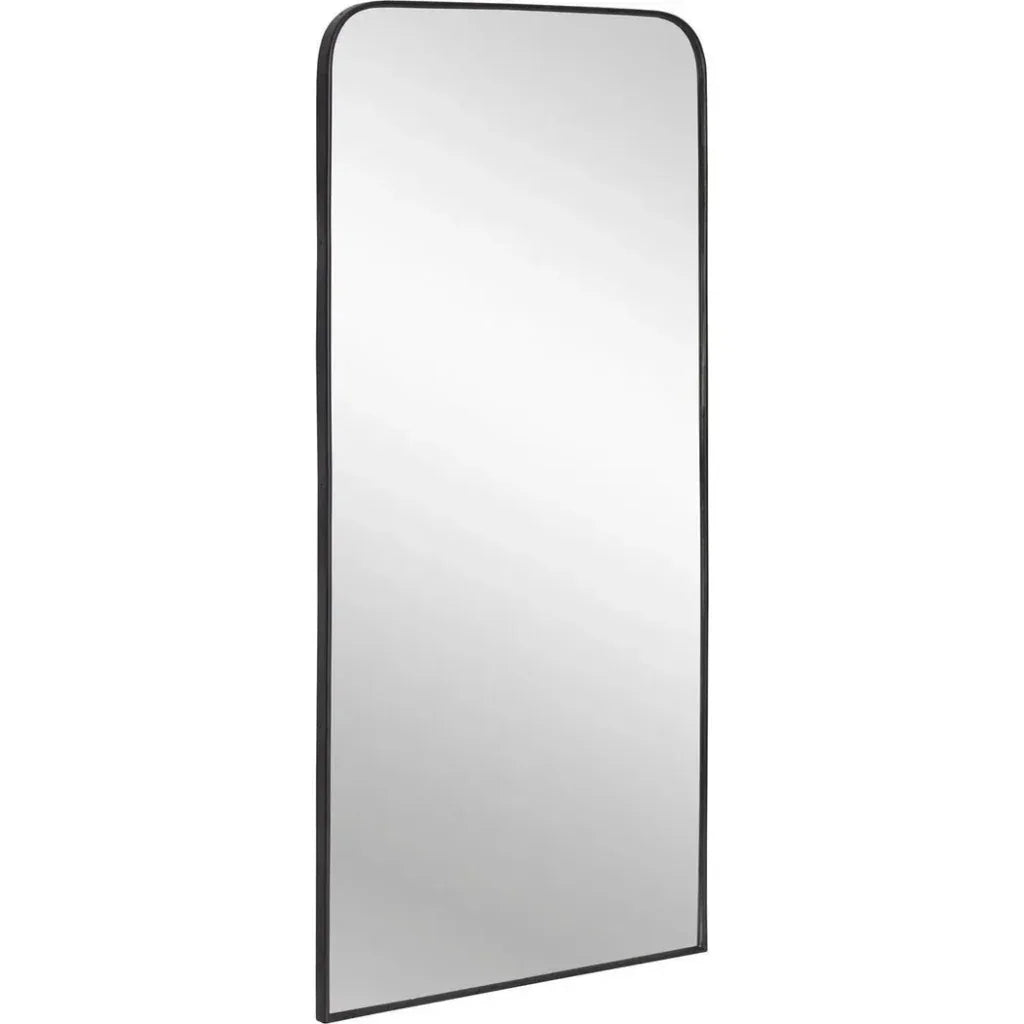 Calabasas Iron Framed Floor Mirror-Floor Mirrors-SUNPAN-Black-LOOMLAN