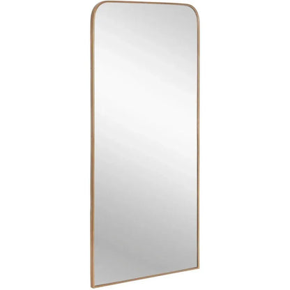 Calabasas Iron Framed Floor Mirror-Floor Mirrors-SUNPAN-Brass-LOOMLAN