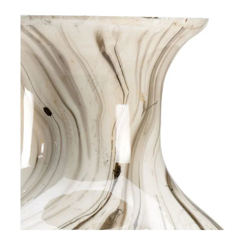 Calacatta Gold Marbled Patterned Glass Vase - LOOMLAN - Wildwood - Vases & Jars