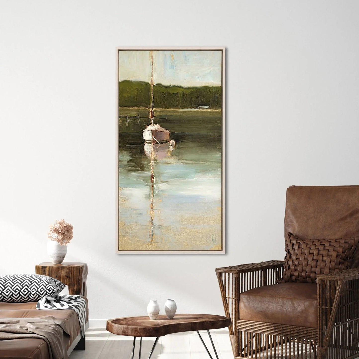 Calm Waters Green Canvas Art