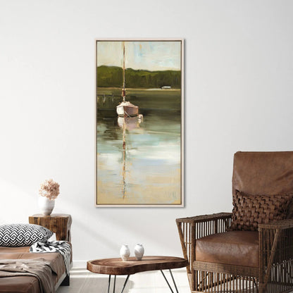 Calm Waters Green Canvas Art