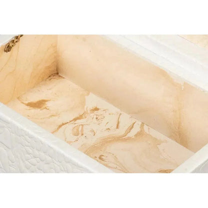 Candece Croco Embossed Leather Over Wood Box 2PC - LOOMLAN - Sarreid - Boxes & Bowls