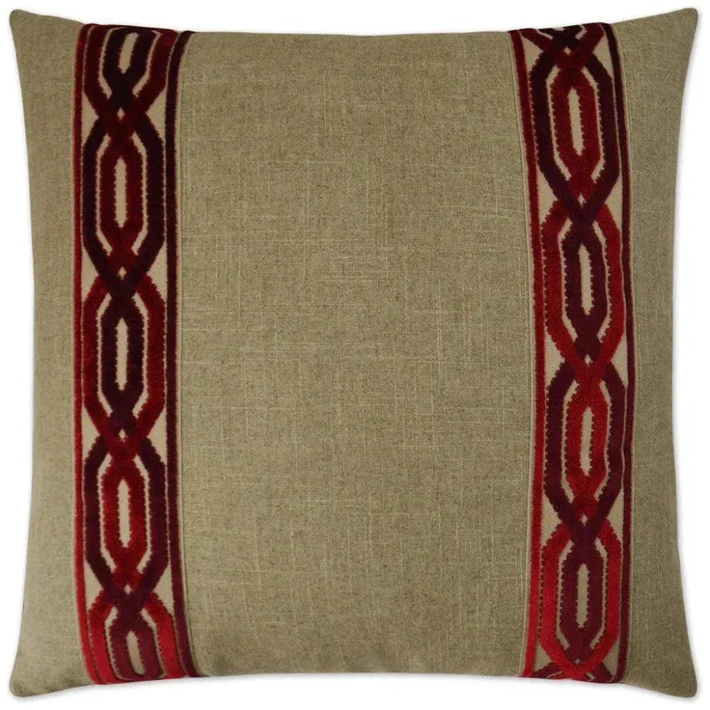D.V. Kap Cannes Red Throw Pillow With Insert