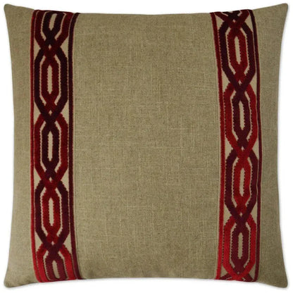 D.V. Kap Cannes Red Throw Pillow With Insert