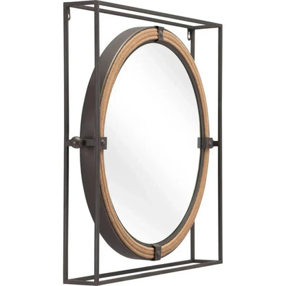 Capell Mirror Gray in Steel Frame - LOOMLAN - Zuo Modern - Wall Mirrors
