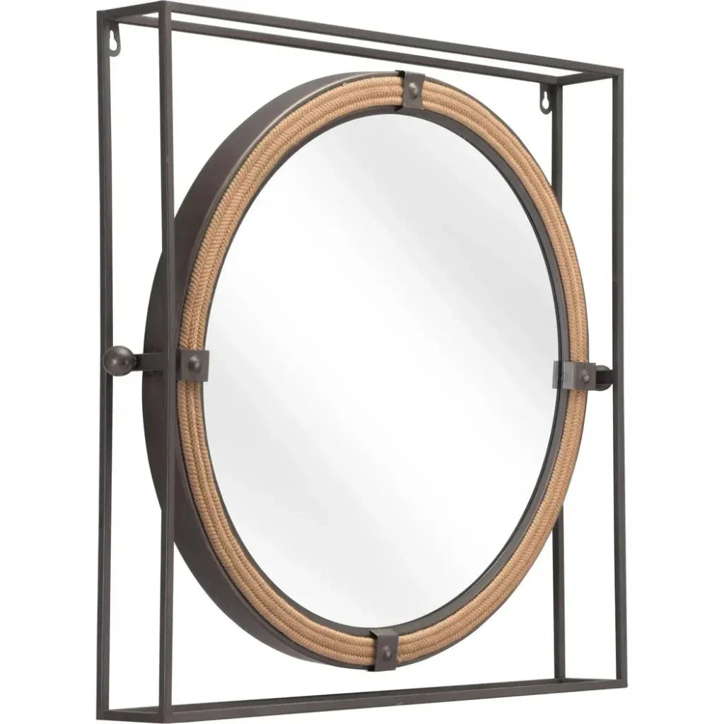 Capell Mirror Gray in Steel Frame - LOOMLAN - Zuo Modern - Wall Mirrors