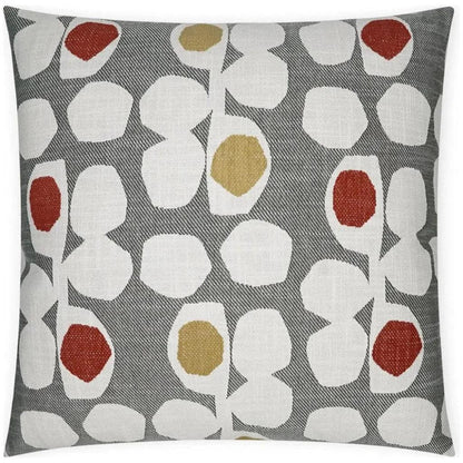 D.V. Kap Caprioni Abstract Red Yellow Large Throw Pillow