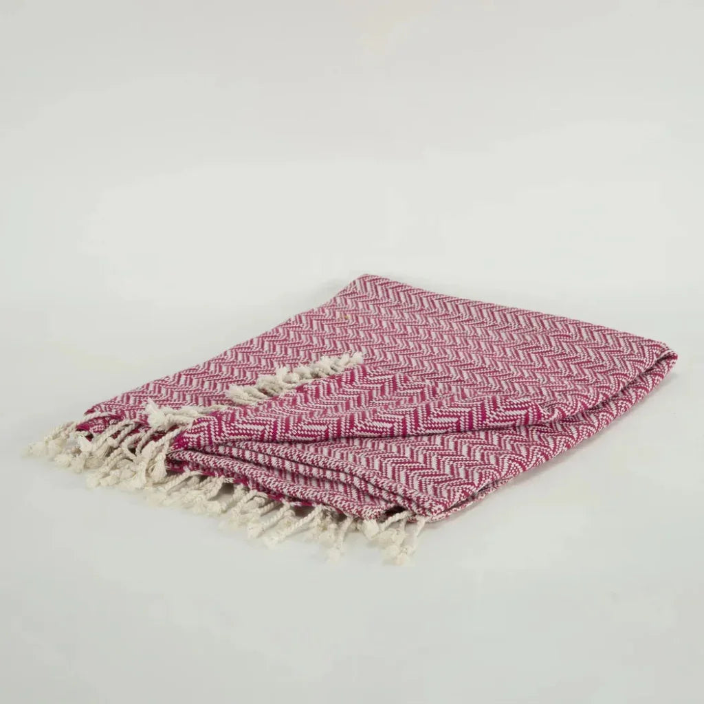 Carla Chevron Cotton Throw Blanket - LOOMLAN - LOOMLAN - Throw Blankets