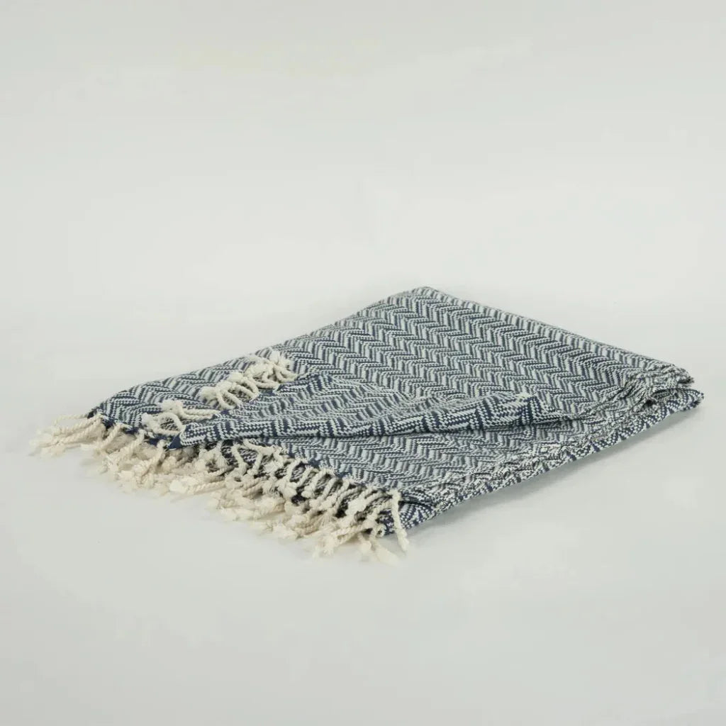 Carla Chevron Cotton Throw Blanket - LOOMLAN - LOOMLAN - Throw Blankets