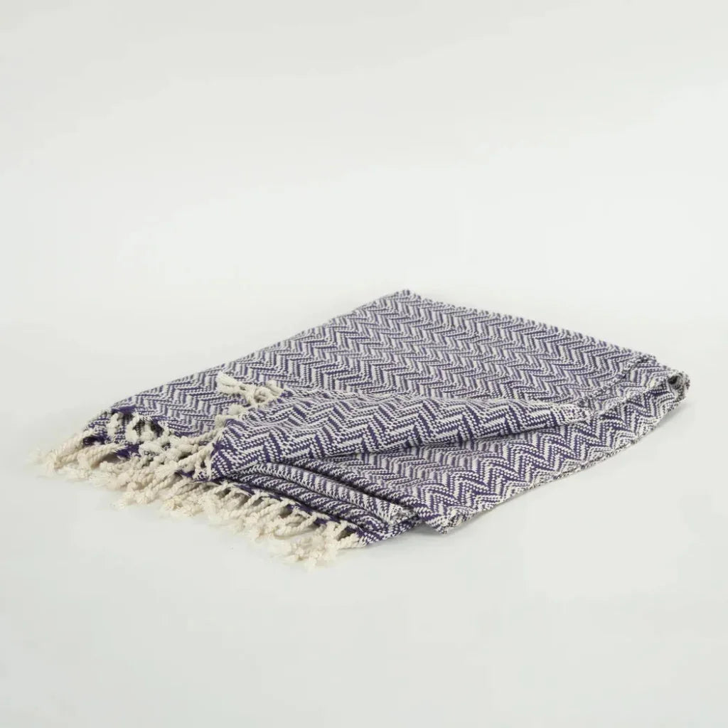 Carla Chevron Cotton Throw Blanket - LOOMLAN - LOOMLAN - Throw Blankets