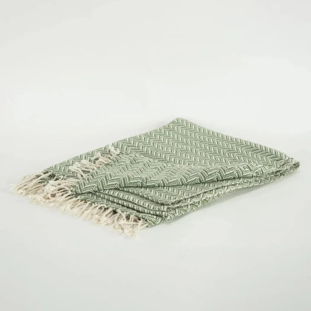 Carla Chevron Cotton Throw Blanket - LOOMLAN - LOOMLAN - Throw Blankets