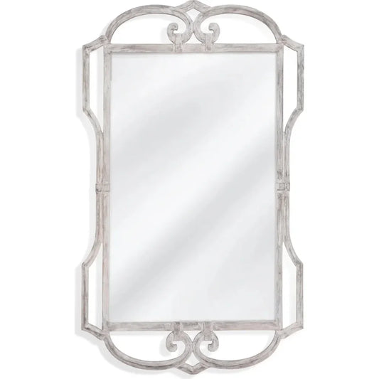 Carthage Wood White Vertical Wall Mirror - LOOMLAN - Bassett Mirror - Wall Mirrors