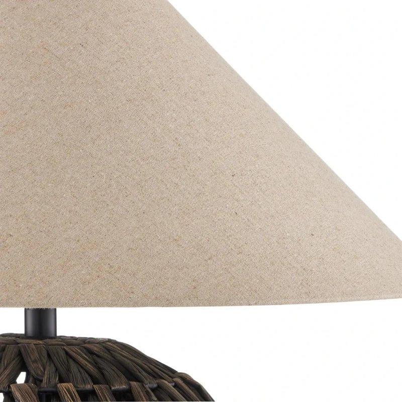 Casimer Black Water Hyacinth Table Lamp - LOOMLAN - Currey & Co - Table Lamps