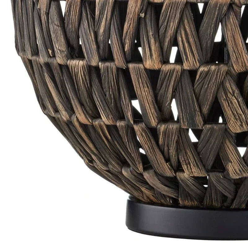 Casimer Black Water Hyacinth Table Lamp - LOOMLAN - Currey & Co - Table Lamps