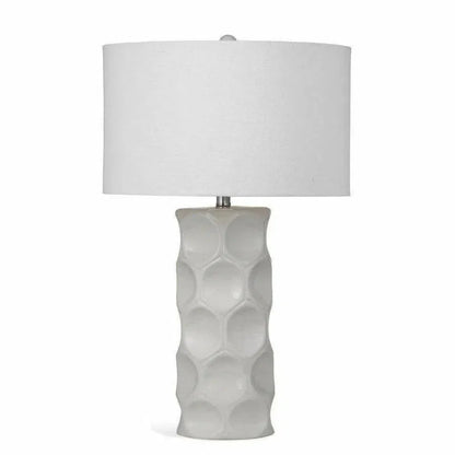 Cassidy 28" Tall Ceramic Cream Table Lamp - LOOMLAN - Bassett Mirror - Table Lamps
