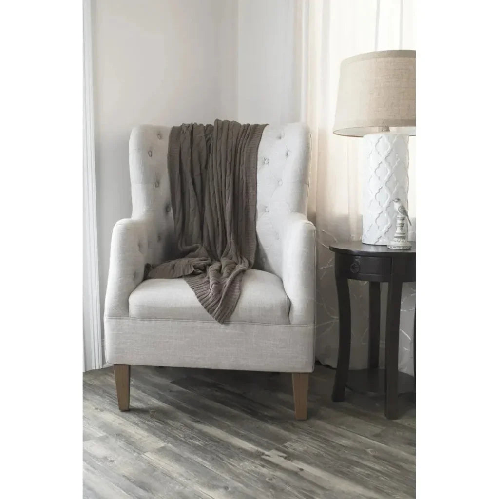 Cassy Cable Knitted Throw Blanket - LOOMLAN - LOOMLAN - Throw Blankets