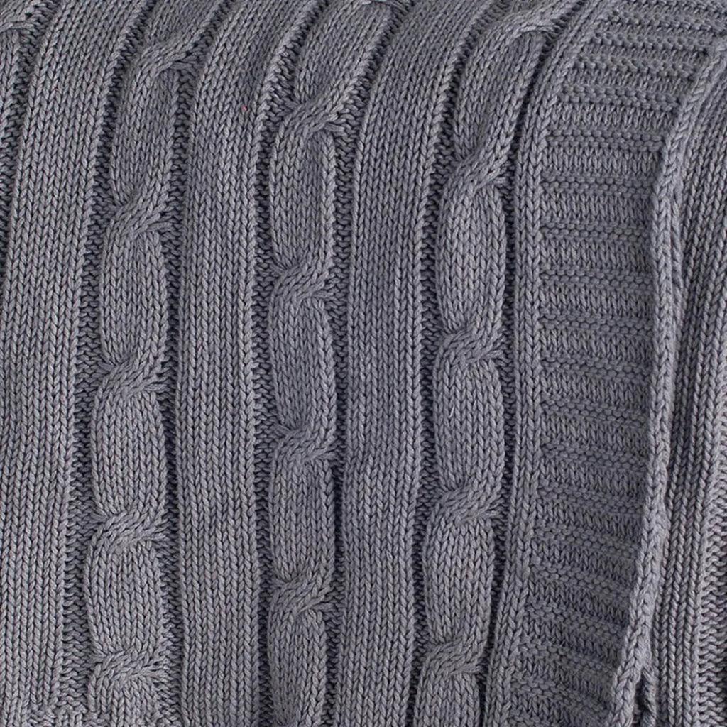 Cassy Cable Knitted Throw Blanket - LOOMLAN - LOOMLAN - Throw Blankets