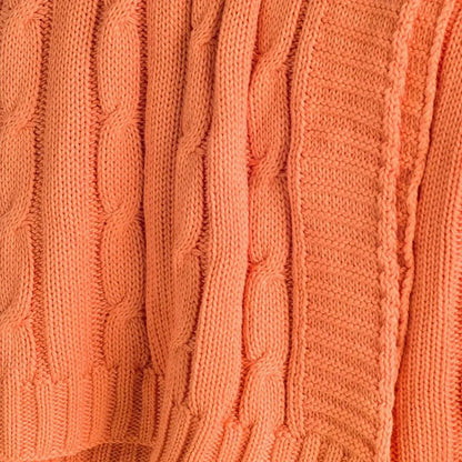 Cassy Cable Knitted Throw Blanket - LOOMLAN - LOOMLAN - Throw Blankets