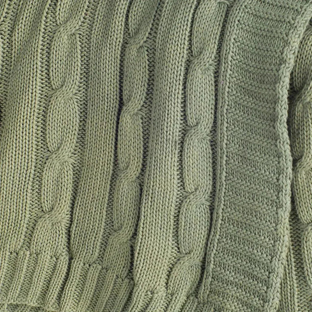 Cassy Cable Knitted Throw Blanket - LOOMLAN - LOOMLAN - Throw Blankets