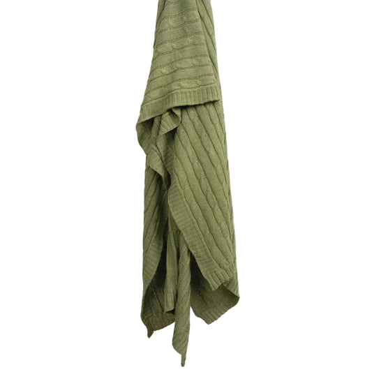 LOOMLAN Cassy Cable Knitted Throw Blanket
