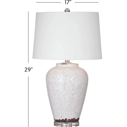 Celburne White Ceramic Table Lamp - LOOMLAN - Bassett Mirror - Table Lamps