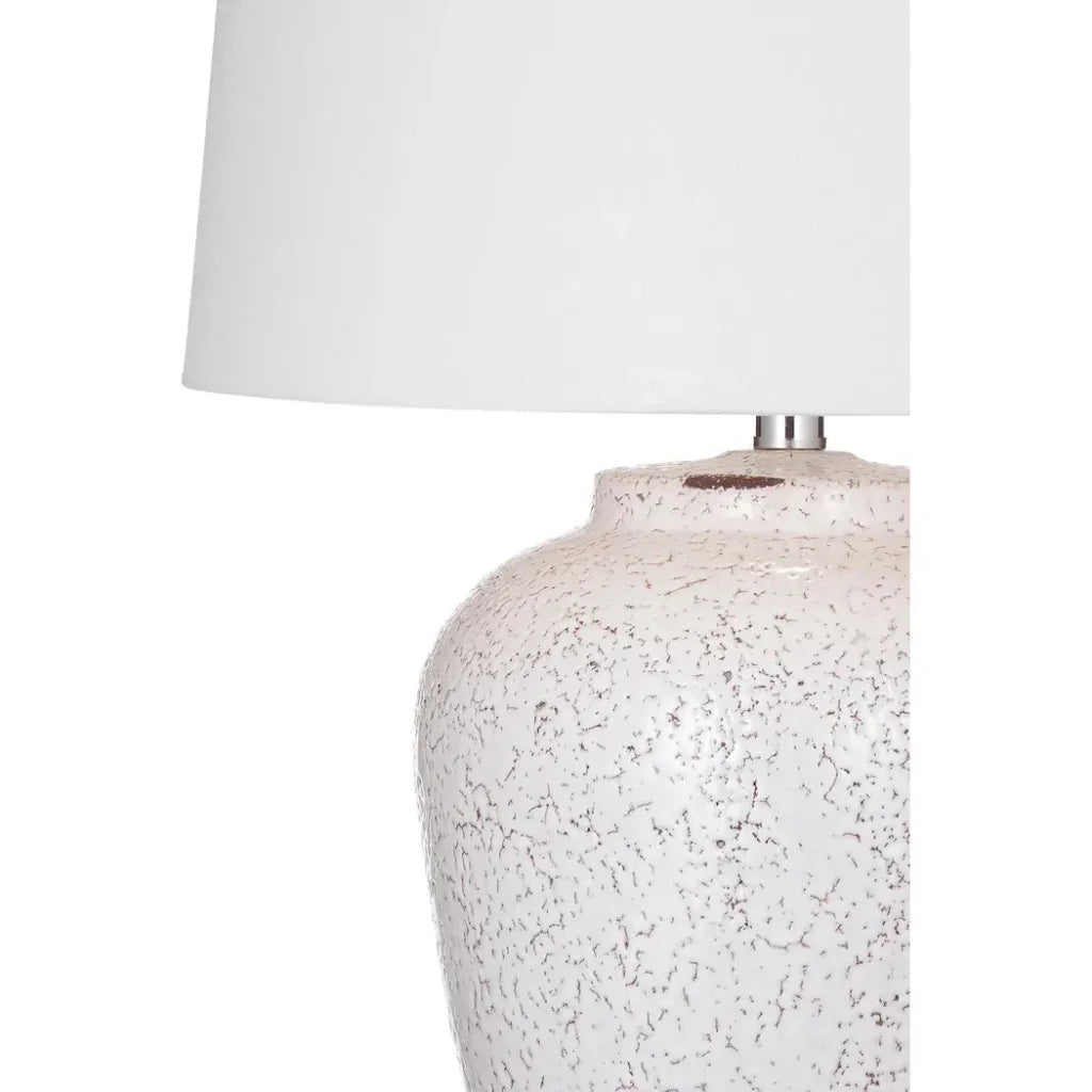 Celburne White Ceramic Table Lamp - LOOMLAN - Bassett Mirror - Table Lamps