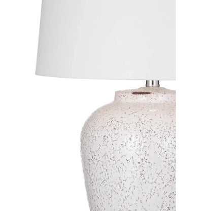 Celburne White Ceramic Table Lamp - LOOMLAN - Bassett Mirror - Table Lamps
