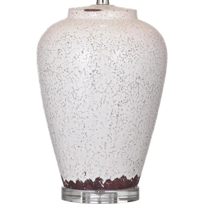 Celburne White Ceramic Table Lamp - LOOMLAN - Bassett Mirror - Table Lamps