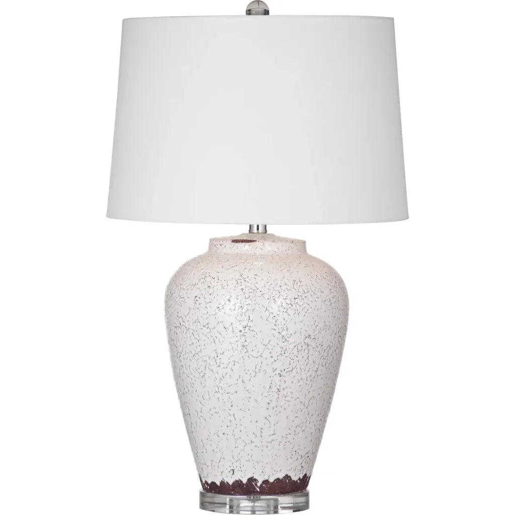 Celburne White Ceramic Table Lamp - LOOMLAN - Bassett Mirror - Table Lamps