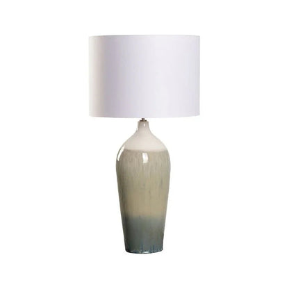 Celeste Crisp White Drum Shade Table Lamp - LOOMLAN - Wildwood - Table Lamps