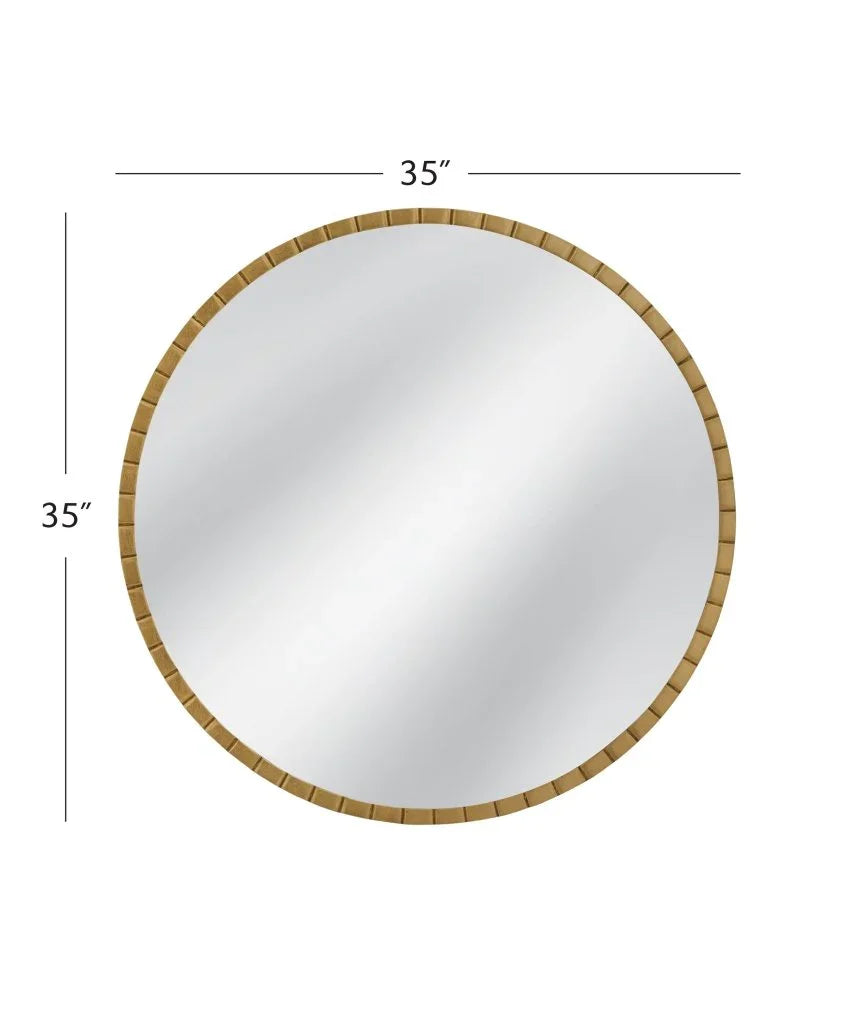 Celeste Gold Leaf Wall Mirror - LOOMLAN - Bassett Mirror - Wall Mirrors