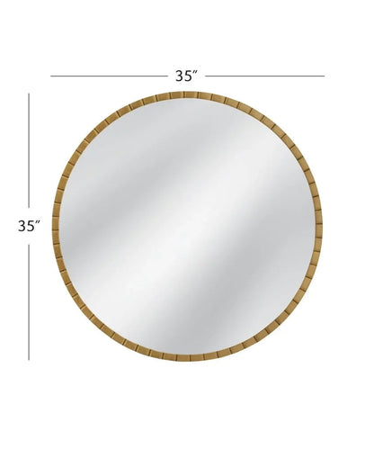 Celeste Gold Leaf Wall Mirror - LOOMLAN - Bassett Mirror - Wall Mirrors