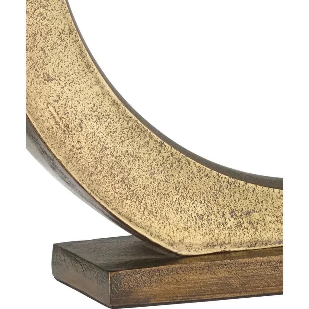 Cercle Aluminum Gold Table Lamp - LOOMLAN - Currey & Co - Table Lamps