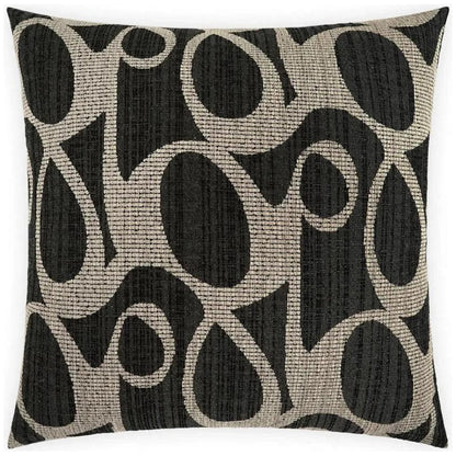 Chalamont Charcoal Black Throw Pillow Insert - LOOMLAN - D.V. Kap - Throw Pillows