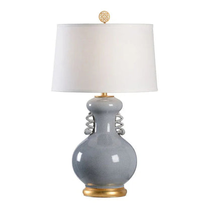 Chan Grey Glazed Ceramic Table Lamp - LOOMLAN - Wildwood - Table Lamps