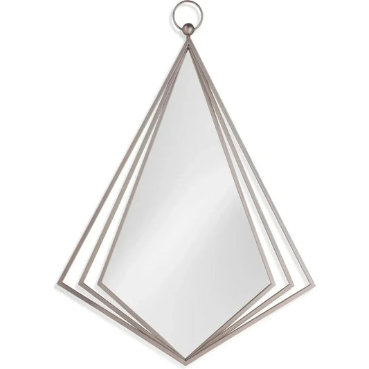 Chanda Metal and Iron Silver Wall Mirror - LOOMLAN - Bassett Mirror - Wall Mirrors