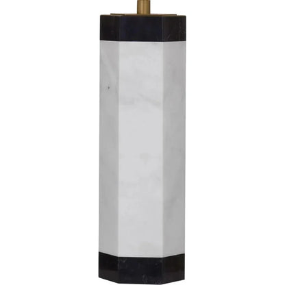 Charlie White Marble and Metal Table Lamp - LOOMLAN - Table Lamps