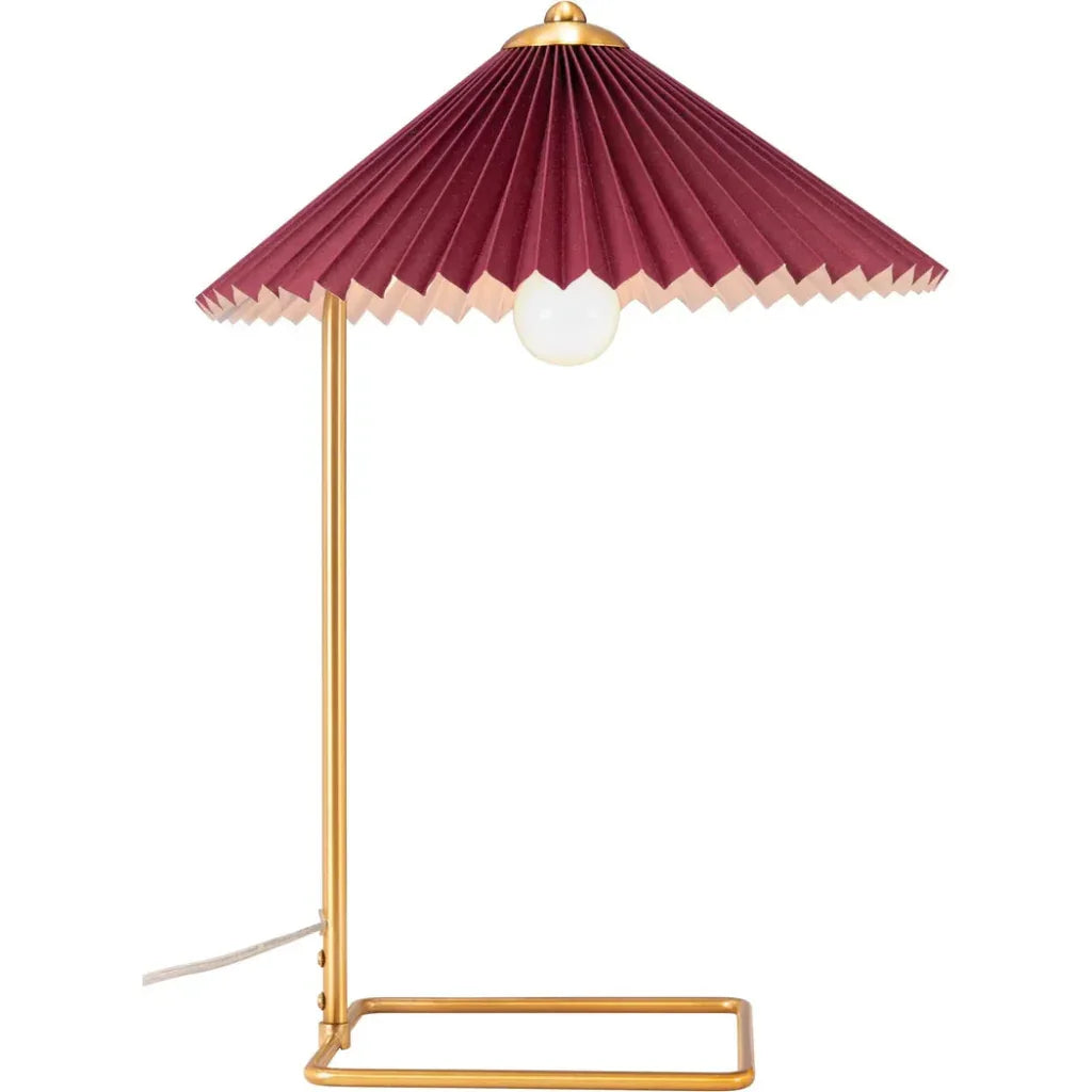 Charo Table Lamp Red & Gold - LOOMLAN - Zuo Modern - Table Lamps