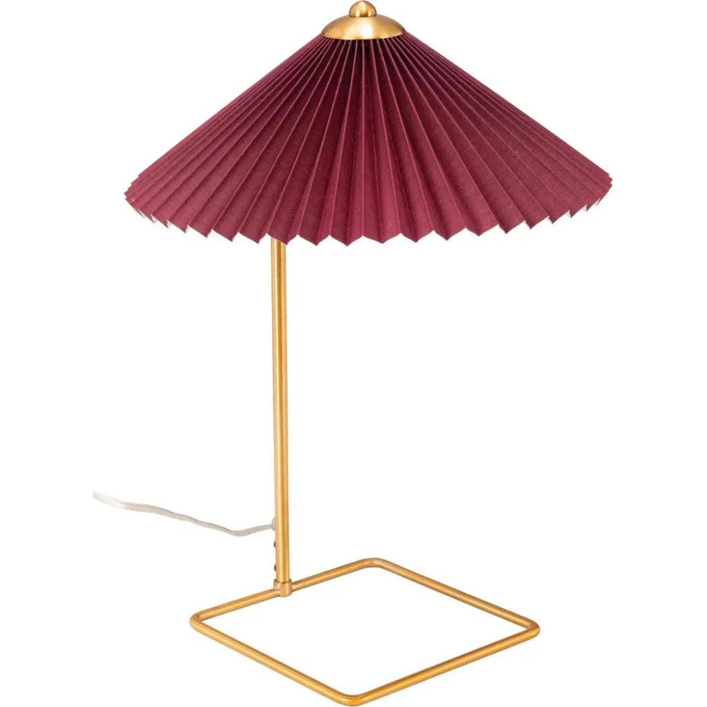Charo Table Lamp Red & Gold - LOOMLAN - Zuo Modern - Table Lamps
