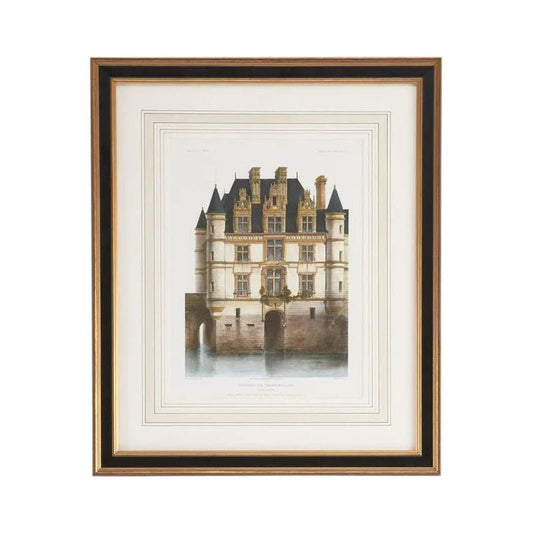 Chateau Chenunceaux Gold Framed Artwork-Framed Wall Art-Chelsea House-LOOMLAN