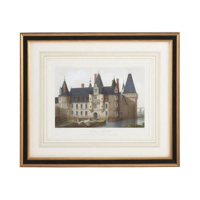 Chateau De Mainlenon Gold Framed Artwork-Framed Wall Art-Chelsea House-LOOMLAN