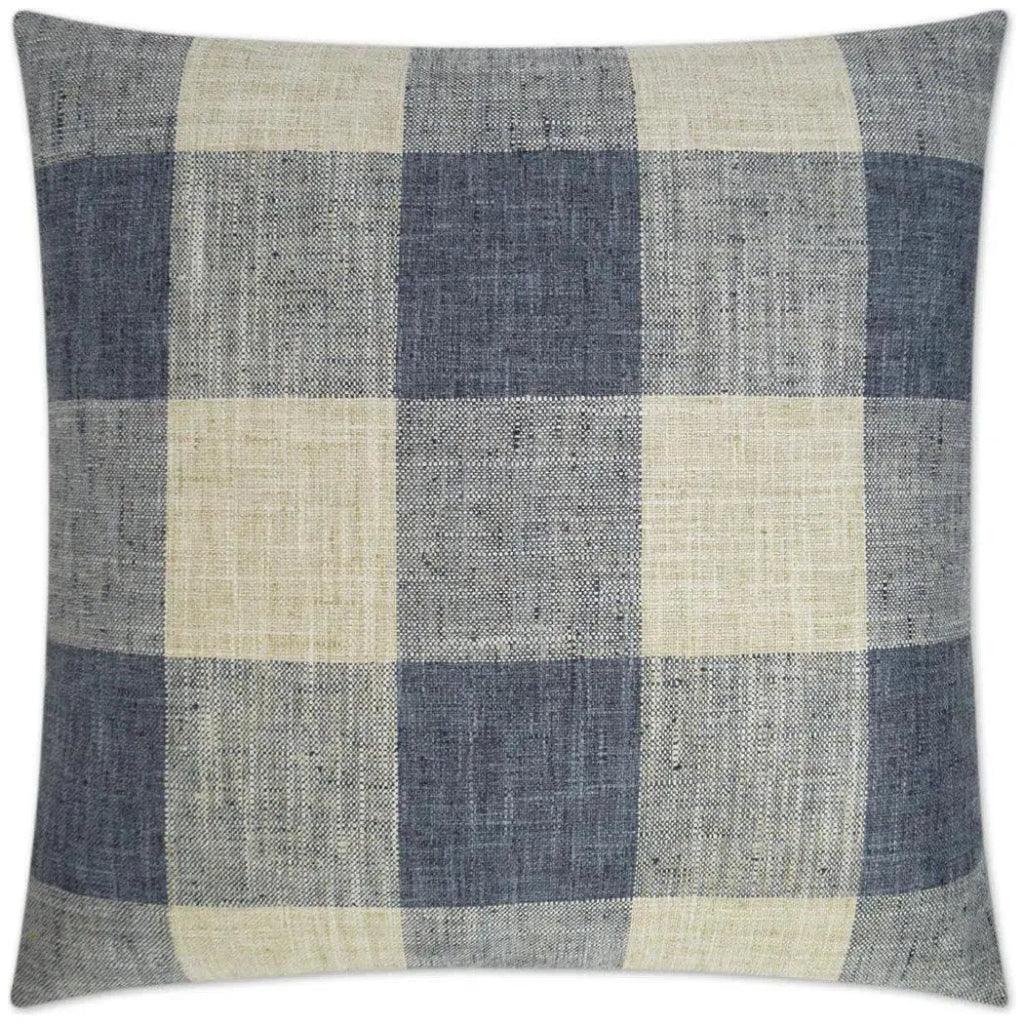 D.V. Kap Check Please Blue Throw Pillow With Insert