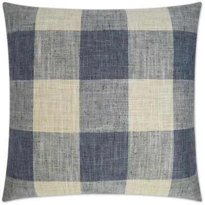 D.V. Kap Check Please Blue Throw Pillow With Insert