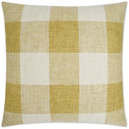 D.V. Kap Check Please Yellow Throw Pillow With Insert