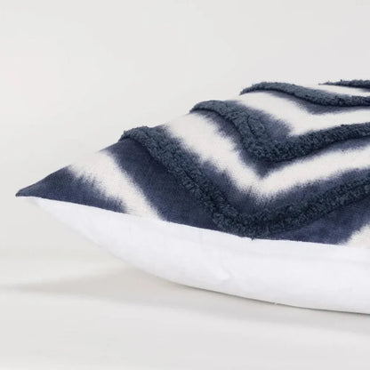 Chevron Blue Throw Pillow With Down Insert - LOOMLAN - LOOMLAN - Throw Pillows