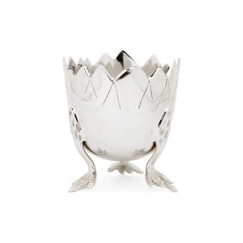 Chic - K Cracked Egg Styled Metal Bowl - LOOMLAN - Wildwood - Boxes & Bowls