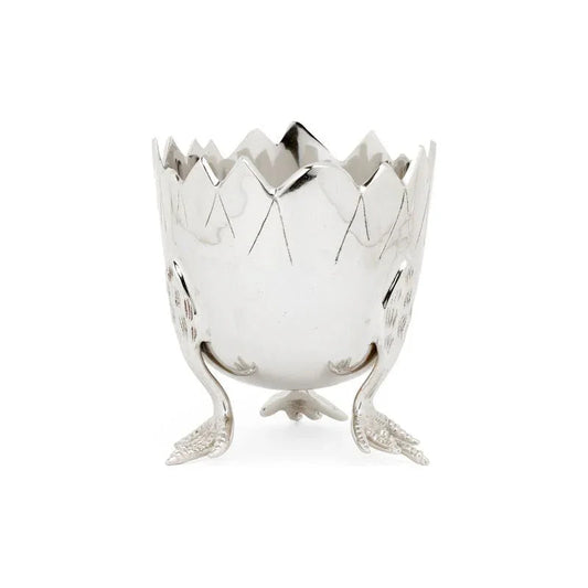 Chic - K Cracked Egg Styled Metal Bowl - LOOMLAN - Wildwood - Boxes & Bowls